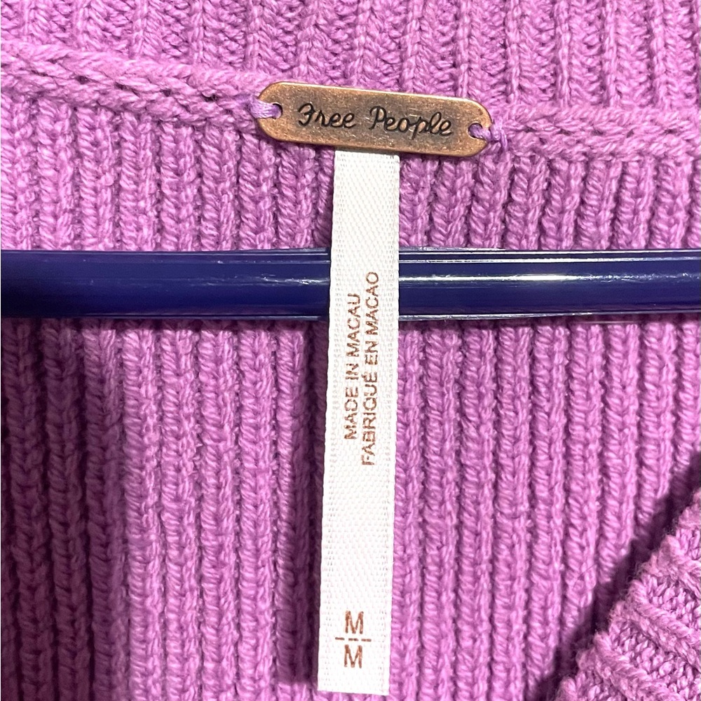 FREE PEOPLE EASY STREET Top Size M Sleeveless‎ Oversized in Beauty Berry - Picture 7 of 8